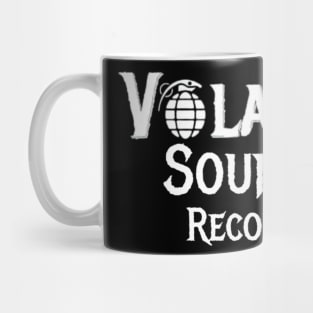 Volatile Sounds record label white logo Mug